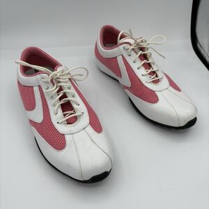 Callaway‎ Golf Shoes Womens Size 6 Spikeless Cleats Pink And White E1
